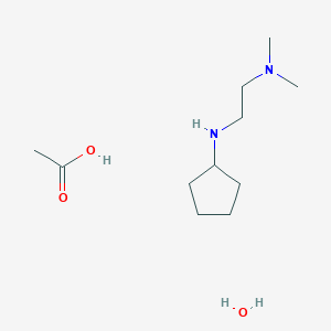 molecular formula C11H26N2O3 B7970663 N'-cyclopentyl-N,N-dimethyl-1,2-ethanediamine acetate hydrate 