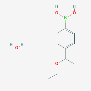 [4-(1-Ethoxyethyl)phenyl]boronic acid hydrate