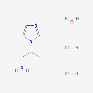 molecular formula C6H15Cl2N3O B7970678 2-(1H-Imidazol-1-yl)propan-1-amine dihydrochloride hydrate 