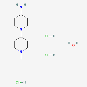 molecular formula C11H28Cl3N3O B7970683 1'-Methyl-1,4'-bipiperidin-4-amine trihydrochloride hydrate 