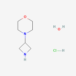 molecular formula C7H17ClN2O2 B7970686 4-(3-Azetidinyl)morpholine hydrochloride hydrate 