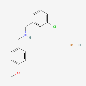 molecular formula C15H17BrClNO B7970766 (3-Chlorobenzyl)(4-methoxybenzyl)amine hydrobromide 