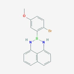 molecular formula C17H14BBrN2O B7970787 3-(2-Bromo-5-methoxyphenyl)-2,4-diaza-3-boratricyclo[7.3.1.0^{5,13}]trideca-1(13),5,7,9,11-pentaene 