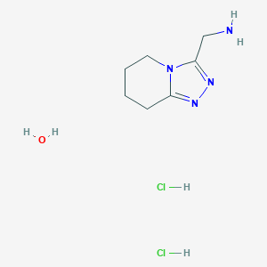 molecular formula C7H16Cl2N4O B7970789 (5,6,7,8-Tetrahydro[1,2,4]triazolo[4,3-a]pyridin-3-ylmethyl)amine dihydrochloride hydrate 