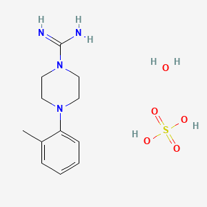 molecular formula C12H22N4O5S B7970827 4-(2-Methylphenyl)-1-piperazinecarboximidamide sulfate hydrate 