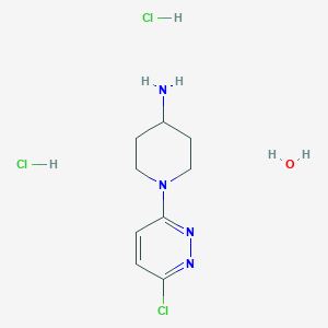 molecular formula C9H17Cl3N4O B7970849 1-(6-Chloropyridazin-3-yl)piperidin-4-amine dihydrochloride hydrate 