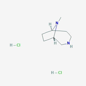 molecular formula C8H18Cl2N2 B7970893 rac-(1S,6R)-9-Methyl-3,9-diazabicyclo[4.2.1]nonane dihydrochloride 