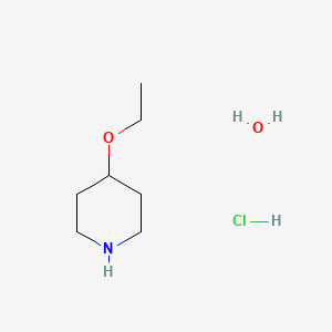 molecular formula C7H18ClNO2 B7970905 4-Ethoxypiperidine hydrochloride hydrate 