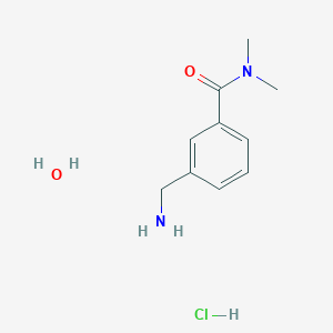 molecular formula C10H17ClN2O2 B7970917 3-(Aminomethyl)-N,N-dimethylbenzamide hydrochloride hydrate 