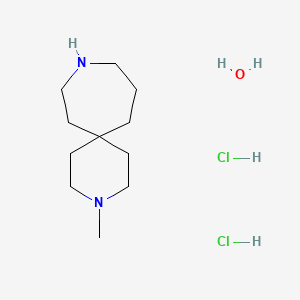 molecular formula C11H26Cl2N2O B7970928 3-Methyl-3,9-diazaspiro[5.6]dodecane dihydrochloride hydrate 