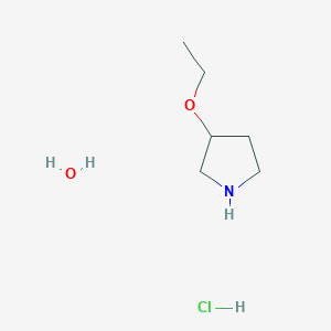 molecular formula C6H16ClNO2 B7970965 3-Ethoxypyrrolidine hydrochloride hydrate 