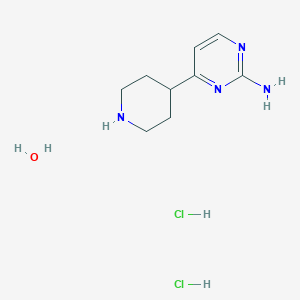 molecular formula C9H18Cl2N4O B7970998 4-(4-Piperidinyl)-2-pyrimidinamine dihydrochloride hydrate 
