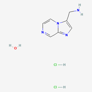 molecular formula C7H12Cl2N4O B7971011 (Imidazo[1,2-a]pyrazin-3-ylmethyl)amine dihydrochloride hydrate 