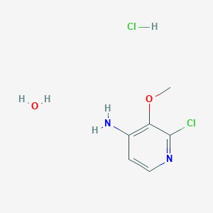molecular formula C6H10Cl2N2O2 B7971016 2-Chloro-3-methoxy-4-pyridinamine hydrochloride hydrate 