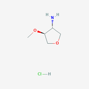 molecular formula C5H12ClNO2 B7971025 (3R,4S)-(4-Methoxytetrahydrofuran-3-yl)amine hydrochloride 