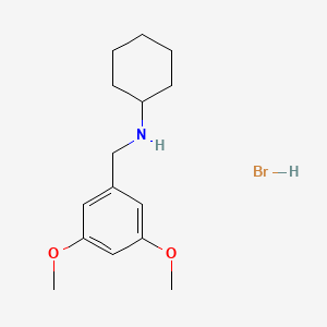molecular formula C15H24BrNO2 B7971058 N-(3,5-dimethoxybenzyl)cyclohexanamine hydrobromide 