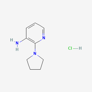 molecular formula C9H14ClN3 B7971065 2-Pyrrolidin-1-ylpyridin-3-amine hydrochloride 