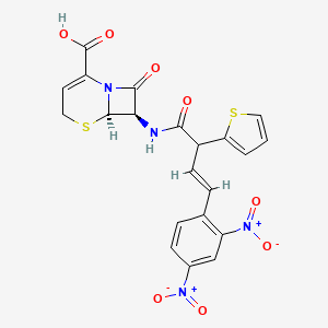 molecular formula C21H16N4O8S2 B7971070 (6R,7R)-7-[[(E)-4-(2,4-Dinitrophenyl)-2-(2-thienyl)but-3-enoyl]amino]-8-oxo-5-thia-1-azabicyclo[4.2. 