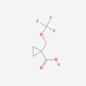 molecular formula C6H7F3O3 B7971131 1-Trifluoromethoxymethyl-cyclopropanecarboxylic acid 