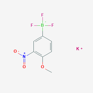 molecular formula C7H6BF3KNO3 B7971189 Potassium trifluoro(4-methoxy-3-nitrophenyl)boranuide 