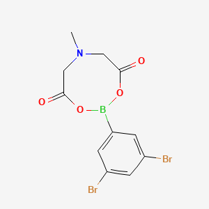 molecular formula C11H10BBr2NO4 B7971237 2-(3,5-Dibromophenyl)-6-methyl-1,3,6,2-dioxazaborocane-4,8-dione 