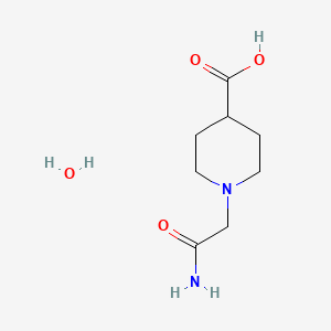 molecular formula C8H16N2O4 B7971251 1-(2-Amino-2-oxoethyl)-4-piperidinecarboxylic acid hydrate 