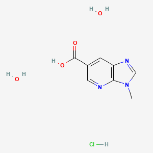 molecular formula C8H12ClN3O4 B7971300 3-methyl-3H-imidazo[4,5-b]pyridine-6-carboxylic acid hydrochloride dihydrate 