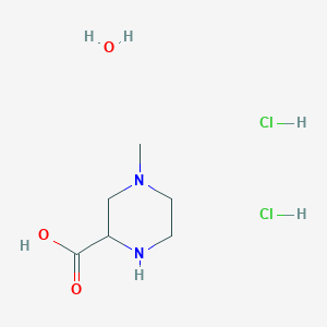 molecular formula C6H16Cl2N2O3 B7971349 4-Methyl-2-piperazinecarboxylic acid dihydrochloride hydrate 