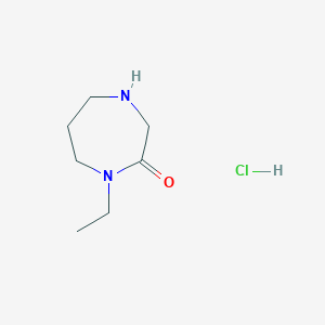 molecular formula C7H15ClN2O B7971379 1-Ethyl-1,4-diazepan-2-one hydrochloride 