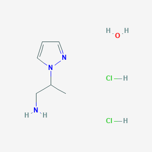 molecular formula C6H15Cl2N3O B7971453 [2-(1H-Pyrazol-1-yl)propyl]amine dihydrochloride hydrate 