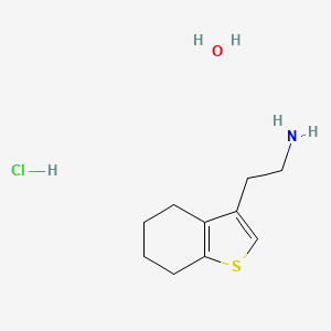 molecular formula C10H18ClNOS B7971457 2-(4,5,6,7-Tetrahydro-1-benzothien-3-yl)ethanamine hydrochloride hydrate 