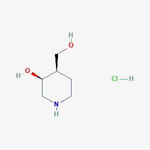 molecular formula C6H14ClNO2 B7971475 cis-3-Hydroxy-4-piperidinemethanol HCl 