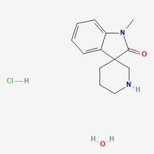 molecular formula C13H19ClN2O2 B7971480 1-Methylspiro[indole-3,3'-piperidin]-2(1H)-one hydrochloride hydrate 
