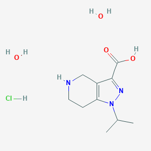 molecular formula C10H20ClN3O4 B7971490 1-isopropyl-4,5,6,7-tetrahydro-1H-pyrazolo[4,3-c]pyridine-3-carboxylic acid hydrochloride dihydrate 