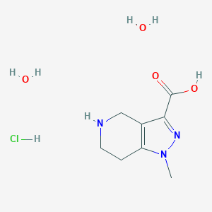 molecular formula C8H16ClN3O4 B7971496 1-Methyl-4,5,6,7-tetrahydro-1H-pyrazolo[4,3-c]pyridine-3-carboxylic acid hydrochloride dihydrate 