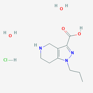 molecular formula C10H20ClN3O4 B7971507 1-Propyl-4,5,6,7-tetrahydro-1H-pyrazolo[4,3-c]pyridine-3-carboxylic acid hydrochloride dihydrate 