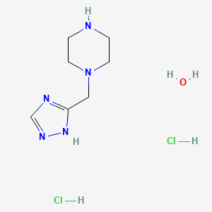 molecular formula C7H17Cl2N5O B7971537 1-(4H-1,2,4-Triazol-3-ylmethyl)piperazine dihydrochloride hydrate 