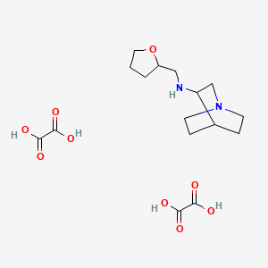 molecular formula C16H26N2O9 B7971558 N-(tetrahydro-2-furanylmethyl)quinuclidin-3-amine diethanedioate 