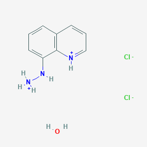 (Quinolin-1-ium-8-ylamino)azanium;dichloride;hydrate