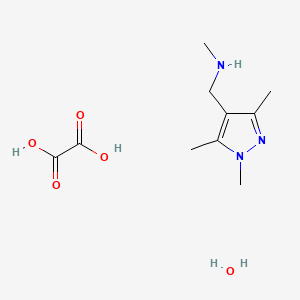 molecular formula C10H19N3O5 B7971606 N-Methyl-1-(1,3,5-trimethyl-1H-pyrazol-4-yl)methanamine oxalate hydrate 