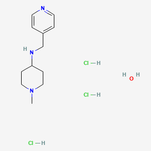 molecular formula C12H24Cl3N3O B7971610 1-Methyl-N-(4-pyridinylmethyl)-4-piperidinamine trihydrochloride hydrate 