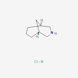 molecular formula C8H16ClN B7971625 3-Azabicyclo[3.3.1]nonane hydrochloride, AldrichCPR 