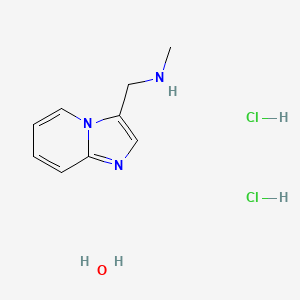 molecular formula C9H15Cl2N3O B7971627 (Imidazo[1,2-a]pyridin-3-ylmethyl)methylamine dihydrochloride hydrate 