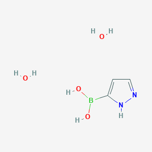 molecular formula C3H9BN2O4 B7971630 1H-Pyrazol-3-ylboronic acid dihydrate 