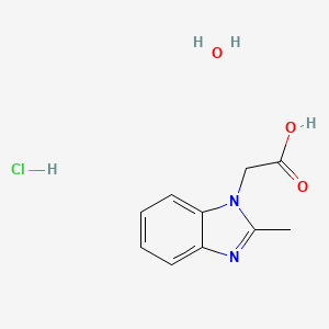 molecular formula C10H13ClN2O3 B7971648 (2-Methyl-1H-benzimidazol-1-yl)acetic acid hydrochloride hydrate 