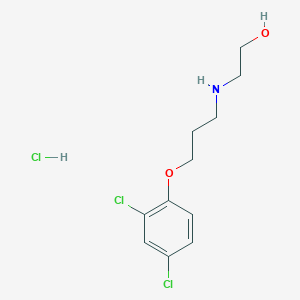 molecular formula C11H16Cl3NO2 B7971662 2-{[3-(2,4-Dichlorophenoxy)propyl]amino}ethanol hydrochloride 