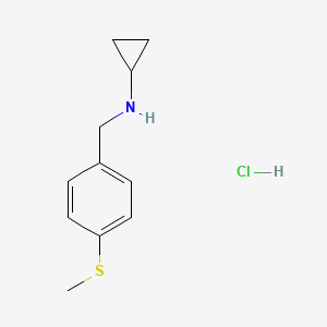 molecular formula C11H16ClNS B7971670 N-[4-(Methylthio)benzyl]cyclopropanamine hydrochloride 