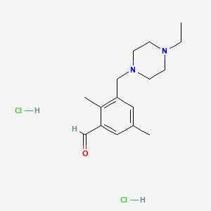 molecular formula C16H26Cl2N2O B7971674 3-[(4-Ethyl-1-piperazinyl)methyl]-2,5-dimethylbenzaldehyde dihydrochloride 