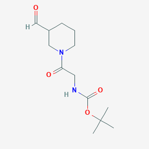 molecular formula C13H22N2O4 B7971701 tert-Butyl 2-(3-formylpiperidin-1-yl)-2-oxoethylcarbamate 