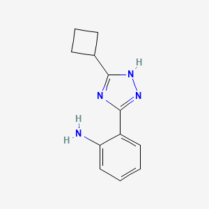 2-(3-cyclobutyl-1H-1,2,4-triazol-5-yl)aniline